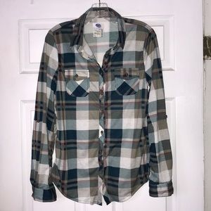 NEW Passport Jade Green Flannel, size M